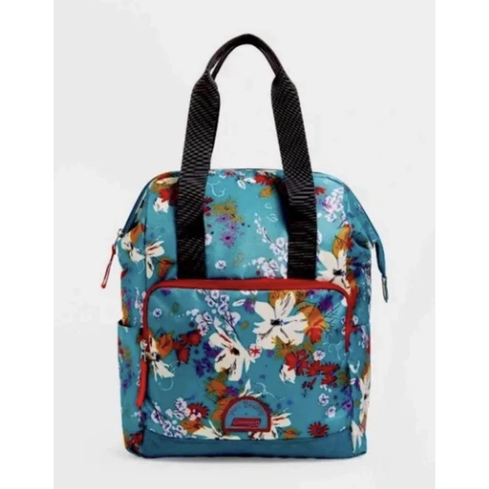 Vera Bradley + Coleman Cooler Backpack Wildflowers Blue Limited Edition